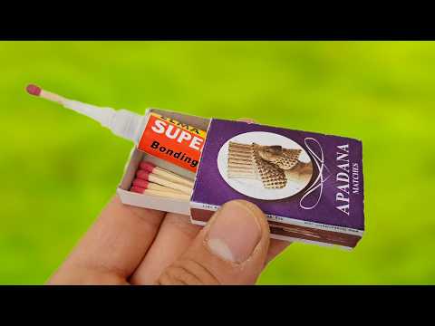 Combine super glue and matchsticks and glue the pieces together.