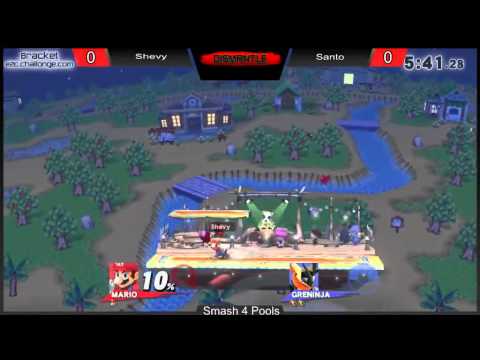 Dismantle Smash 4 Pools: Shevy (Mario) vs. Santo  (Greninja)