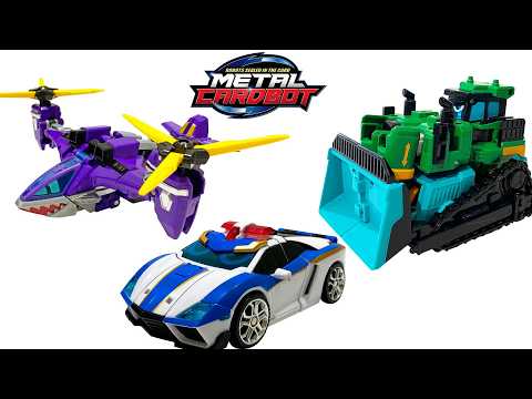 Metal Cardbot - Blue Siren, Bluster Gale and Shadow X