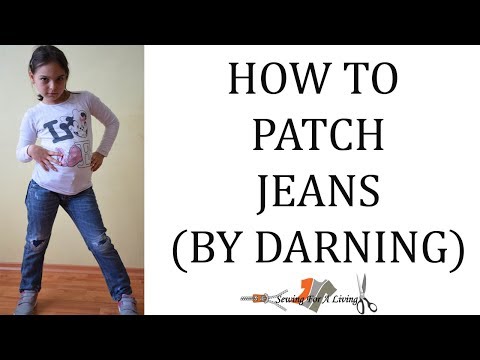 How to patch jeans (by darning)