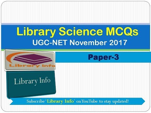 Library Science MCQs   UGC NET November 2017 Part 3 Video
