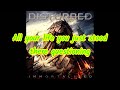 DISTURBED - THE BRAVE AND THE BOLD (Lyric Video)