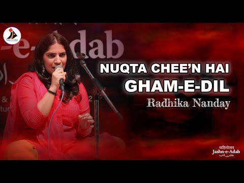 Nuqta Cheen Hai Gham-e-Dil | Radhika Nanday | Jashn-e-Adab 2022