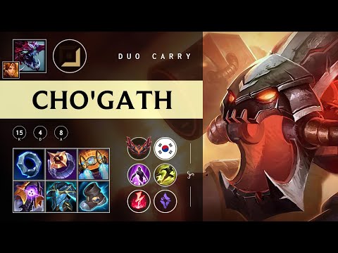 Cho'Gath Carry vs Cassiopeia - KR Grandmaster Patch 25.24