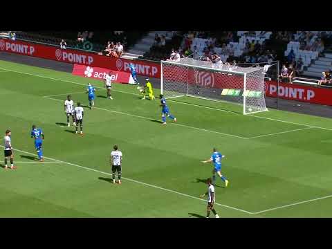 Les buts de Gaëtan Perrin et Gauthier Hein face à Angers (2-2)