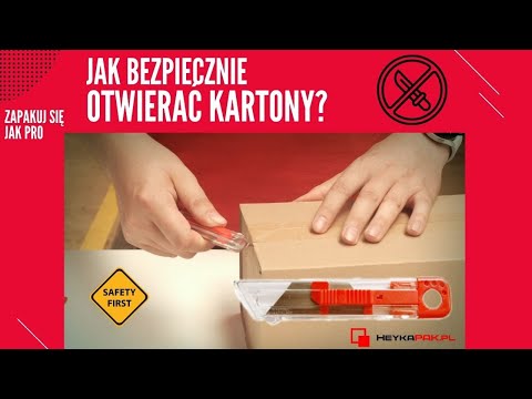 NÓŻ BEZPIECZNY z automatycznie chowanym ostrzem - jak bezpiecznie otwierać paczki/palety? | Heykapak - zdjęcie