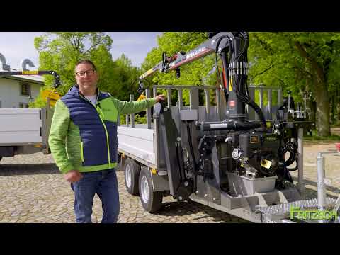 Produktvorstellung GALA 35.2 PKW-Anhänger mit Forstkran | FTG Källefall | Brennholz-Technik Fritzsch