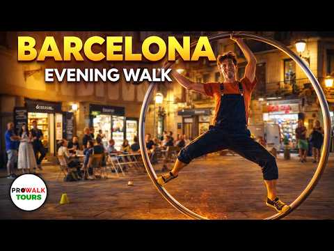 BARCELONA at Night – Evening Walk Through the Gothic Quarter & El Born | 4K
