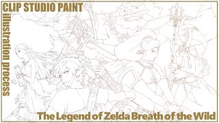 【CLIP STUDIO PAINT】The Legend of Zelda Breath of the Wild【illustration process】
