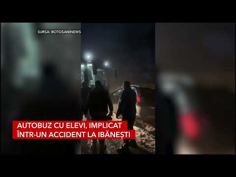 Autobuz cu elevi, implicat într-un accident la Ibănești