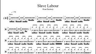 Slave Labour by Fear Factory - Drum Tab