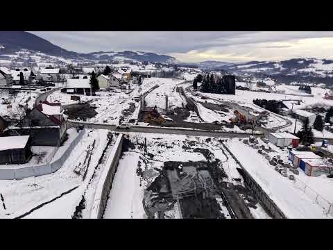 Postęp prac przy budowie linii kolejowej Cha,bówka-Nowy Sącz odcinek Mecina. 28.11.2025 #mecina #cpk