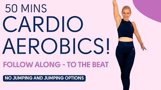 Download lagu 💃 50-MIN CARDIO AEROBICS with POWER MINUTES 🔥 | Jumping & Low-Impact Options | Weight-Loss Workout mp3