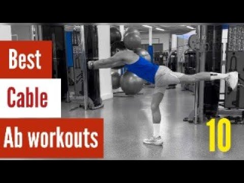 bosu ball cable crunch with side bends