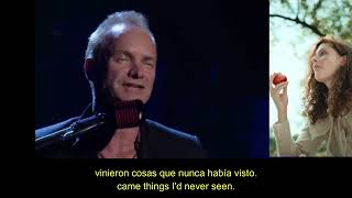 I WAS BROUGHT TO MY SENSES.  Sting.  Letra en español e inglés