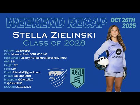 ECNL GK Highlights | Class of 2028 | Stella Zielinski | October 26 2025