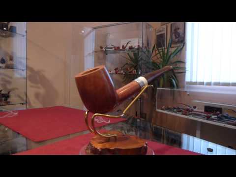 Pipa in radica e avorio billiard freehand - www.paronellipipe.it