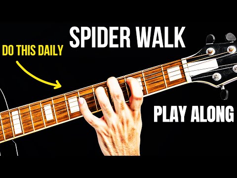 2 Minute Guitar Warm Up (Spider Walk) [PLAY ALONG] 90BPM