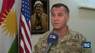 Maj. Gen. Eric T. Hill, SOJTF-OIR commander, speaks to Kurdistan 24.