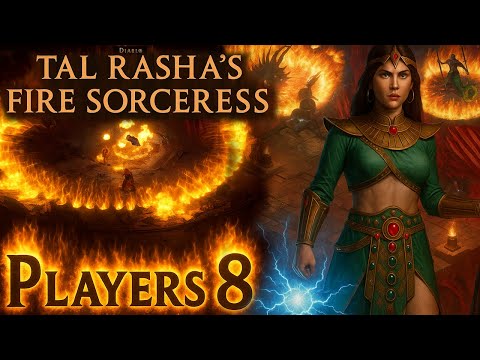 Tal Rasha's Fire Sorceress Challenge – Players 8 Farming in Diablo 2 Resurrected