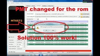 Error PMT changed for the rom SP FlashTool solution!
