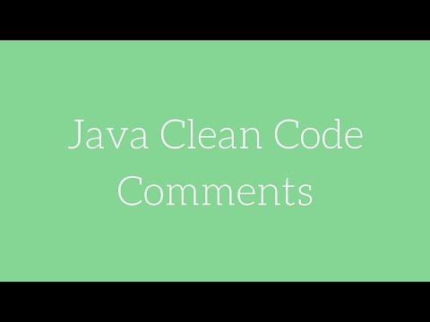Java Clean Code - Comments