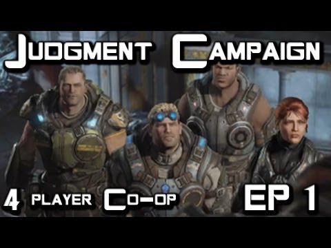 Gears of War: Judgment - Campaign Playthrough - 4 Player Co-Op (Hardcore Difficulty) - Ep. 1