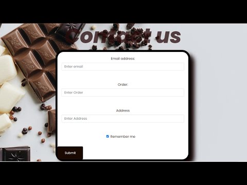 Chocolate Shop Website Design Create using in html ,CSS ,and Bootstrap Contact part #7