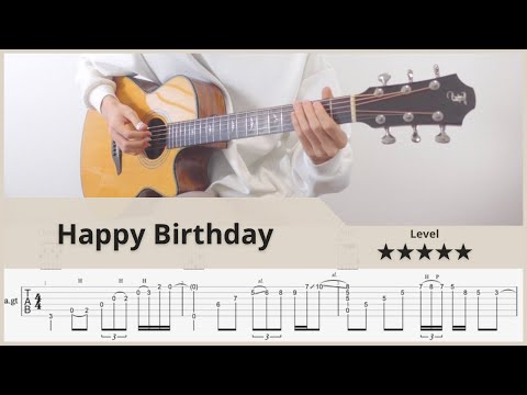 【TAB】Happy Birthday Song - FingerStyle Jazz Guitar ソロギター【タブ】