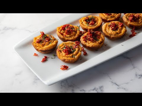 Sun Dried Tomato Pesto Mini Cheese Bites