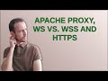 Apache Proxy Ws Vs Wss And Https
