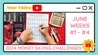Budgeting Money Savings Challenges for June Weeks #1 - #4 - TracEy Monster Savings on Etsy & Payhip