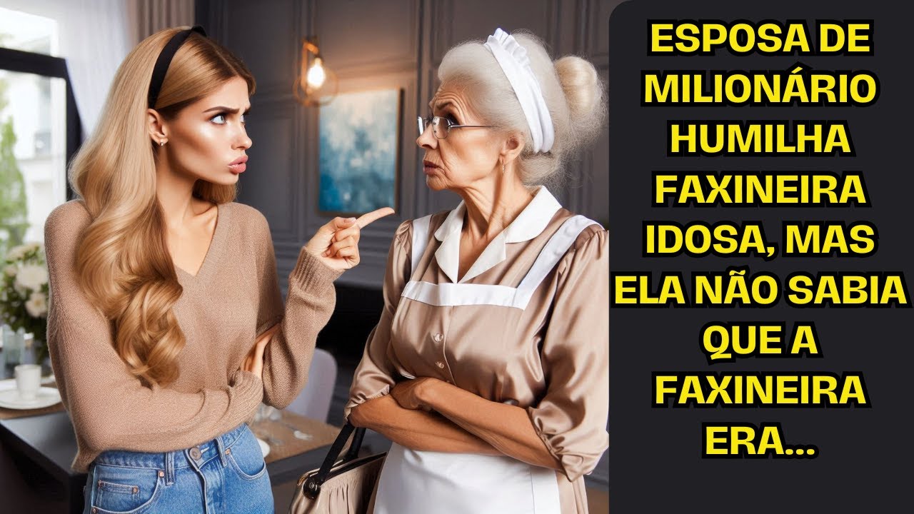 Esposa de milionário humilha faxineira idosa, mas ela não sabia que a faxineira era...