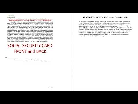 Manumission Of My Social Security "Trust" Executor
