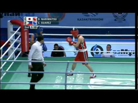 Light (60kg) SF - Narimatsu (JPN) vs Suarez (PHI) - 2012 AIBA Asian Olympic Qualifying Event