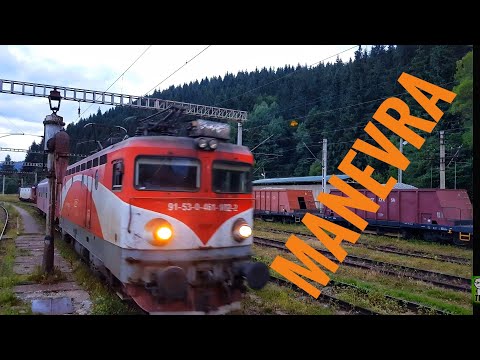 Manevra bobica plus un vagon în Vatra Dornei