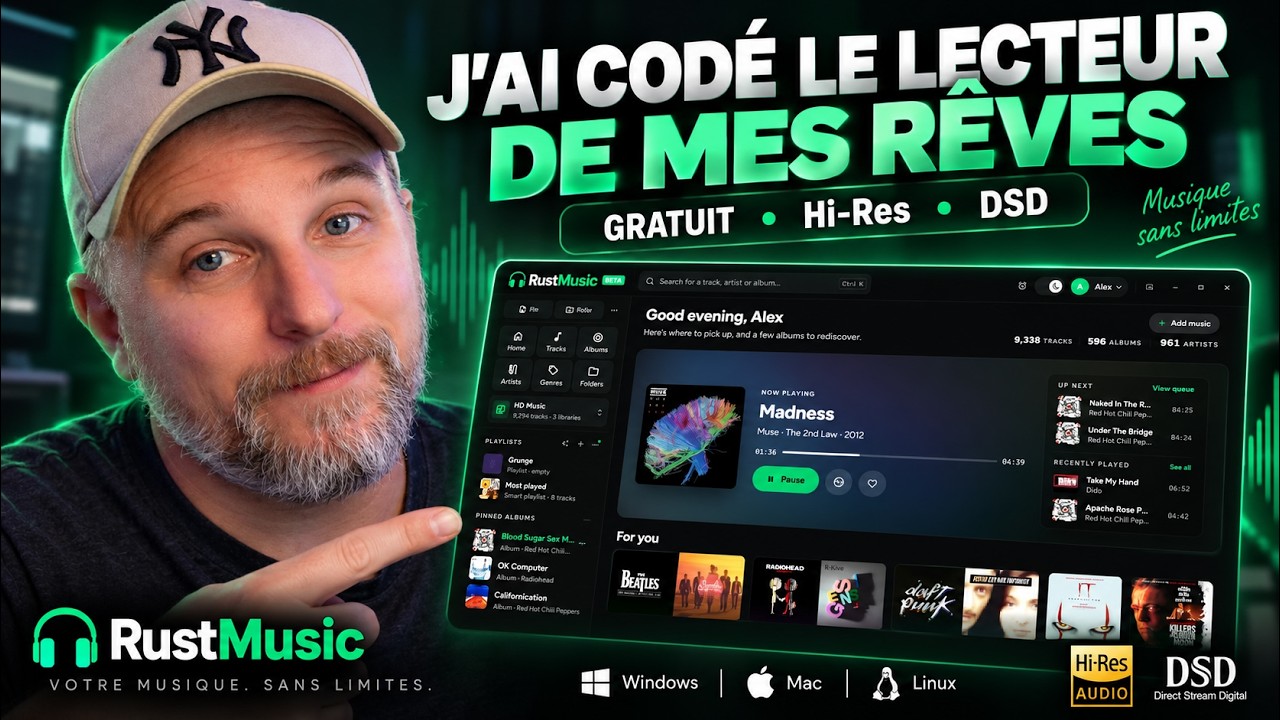 J'ai codé le lecteur de musique de mes rêves 🎧 Gratuit, Hi-Res et DSD | Windows, Mac, Linux