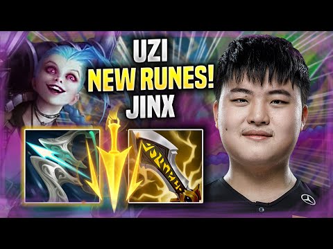 UZI DOMINATING JINX WITH NEW RUNES! - Uzi Plays Jinx ADC vs Caitlyn! | Preseason 2022