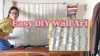 DIY Earthy boho Wall Art || jungalow Home Decor how to