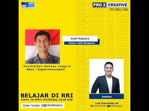 Belajar di RRI bersama Bapak Andri Saputra, M.Sc.  (300421)