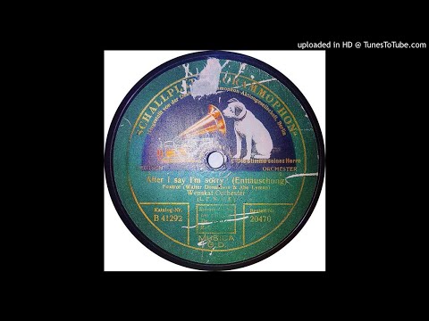 Wenskat Orchester - After I Say I'm Sorry - 1926 Berlin