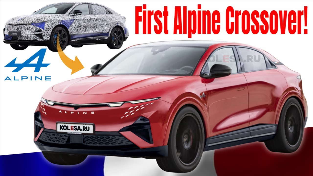 RENDER  Alpine Electric Crossover Debuts May 27 – Sleek Design with 3 Motors!