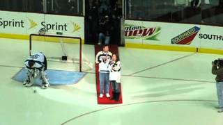Predators vs Sharks Game 2 - Vince Gill and Amy Grant sing the National Anthem