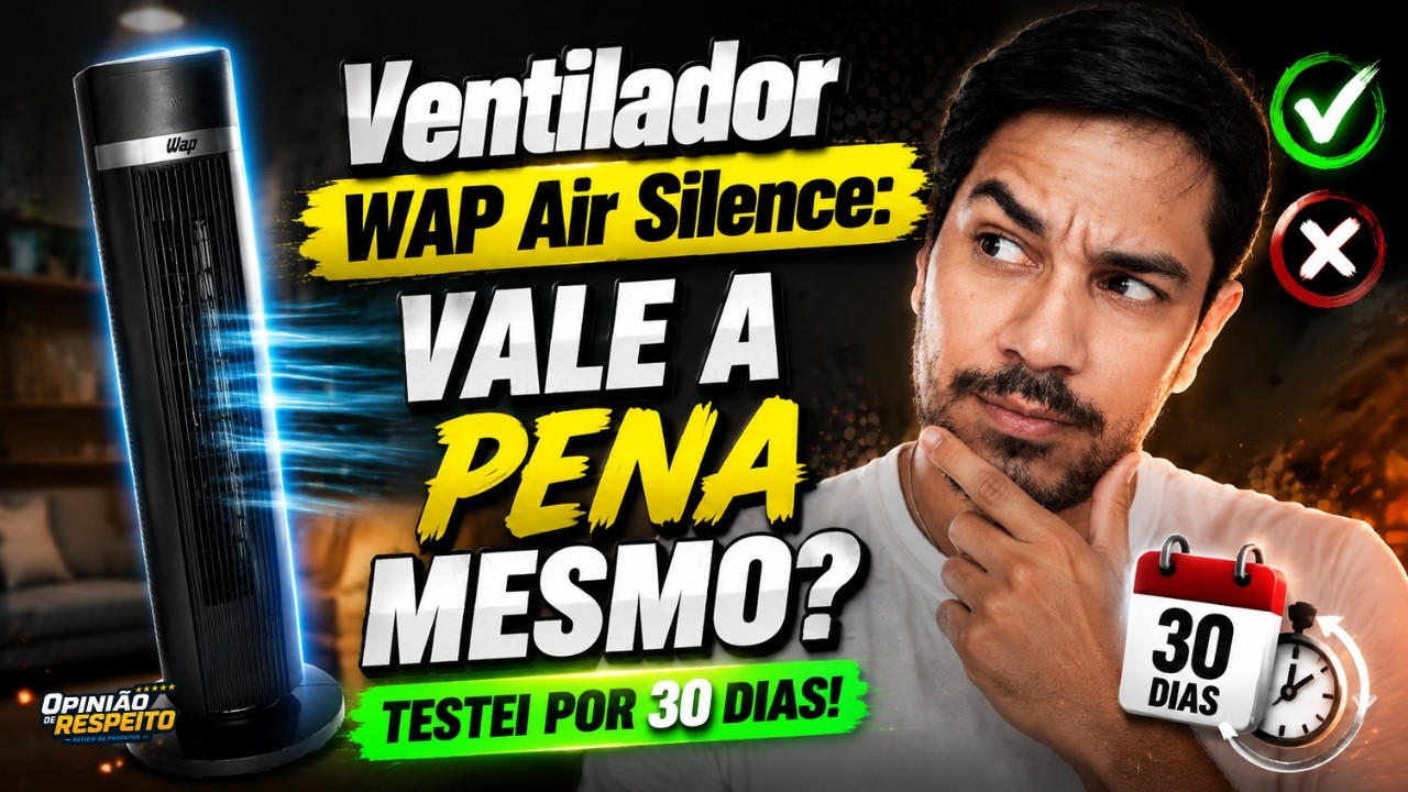 Miniatura da avaliação em vídeo de Ventilador de Torre WAP AIR SILENCE 127V