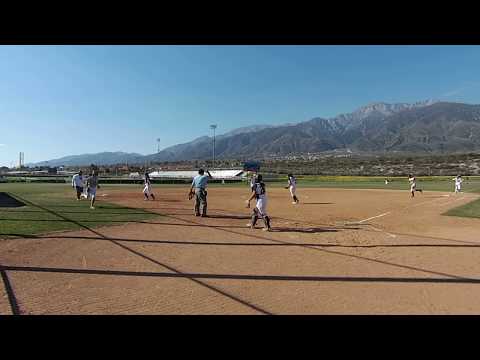 Sarah Esquibel pitches strike then pitches ground out; Class of 2021;  Softball Spring 2020