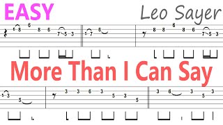 Leo Sayer - More Than I Can Say / Guitar Solo Tab+BackingTrack