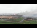 Kijken: luchtbeelden van brand bij afvalbedrijf in Wilp