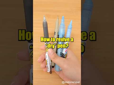 Part of a video titled How to revive a "dry" pen? 🖊️🖊️🖊️ #shorts - YouTube