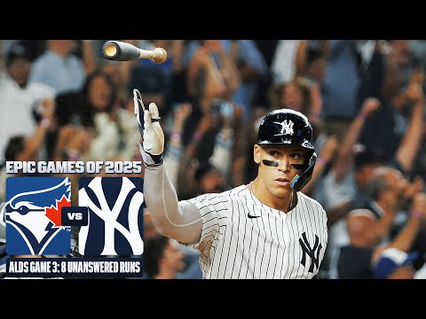 FULL GAME: Judge delivers electrifying homer as Yankees rally for 2025 ALDS Game 3 win vs. Blue Jays