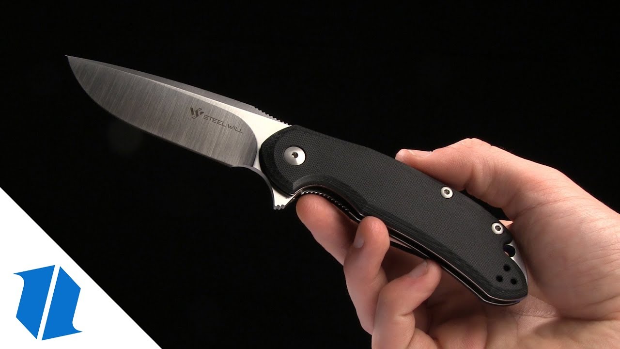 Steel Will Knives Cutjack Urban Flipper Knife Black G-10 (3.5" Satin) C22-2BK